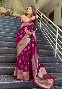 Classic Art Silk Saree with Blouse piece for Women-thumb3