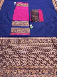 Vimasashi omen's Indian Traditional Unstitched Kanjivaram Kanchipuram Silk Pure Zari Weaving Lehenga Choli Along With Dupatta With Unstitch Blouse, Half Saree-thumb3
