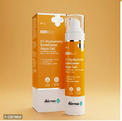 The Derma- Co 1% Hyaluronic Sunscreen Aqua Ultra Light Gel with SPF 50 PA++++ For Broad