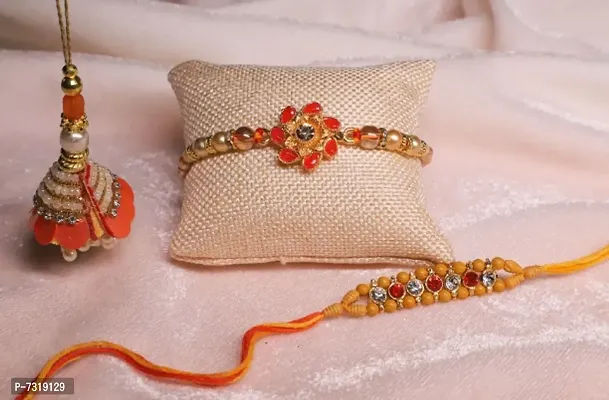 ShreeRadhe Traditional Rakhi For Brother Bhabhi Lumba-thumb0