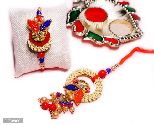 ShreeRadhe Traditional Rakhi For Brother and Bhabhi Lumba-thumb3