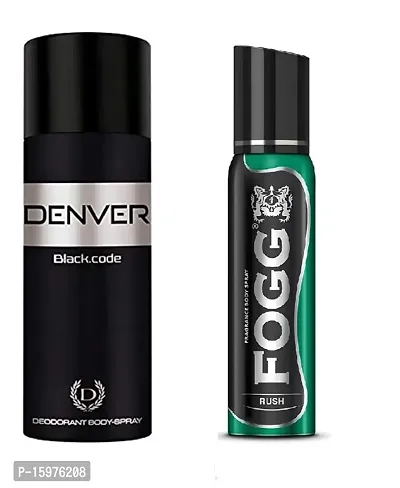 Denver Code 50ml  Fogg rush 25ml pack of 2 for men  women deodarent