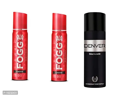 fogg charm 25ml+25ml denver 50ml pack of 3 perfume