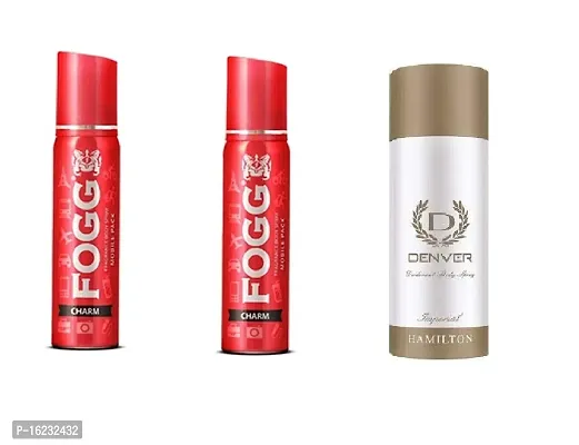 fogg charm 25ml +25ml denever imperial pack of 3 body perfume