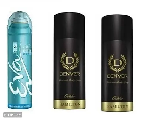 Eva fresh 40ml denver celiber 50ml + 50ml  (pack of3) perfume-thumb0