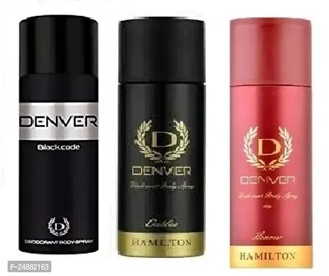 DENVER BLACK CODE 50ML  CALIBER 50ML -HONOUR 50ML -Body Spray - For Men  Women