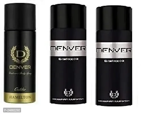 DENVER CALIBER 50ML  BLACK CODE 50ML 2PICS -Body Spray - For Men  Women