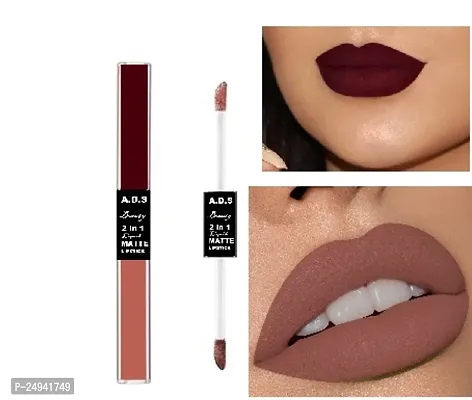 INDIA NO 1 liqued lipstic mitti color and choclete color (COMBO pack ) pack of 1 A.D.S 2in 1