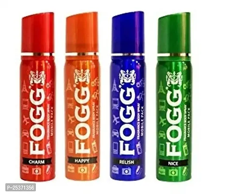 FOGG 25ML ( CHARM + HAPPY + RELISH + NICE ) 100ML (PACK OF 4)