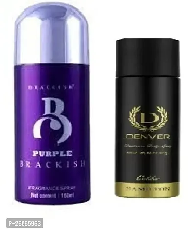 BRACKISH 150ML PURPLE DEO DENVER 50ML CELIVER (PACK OF 2)