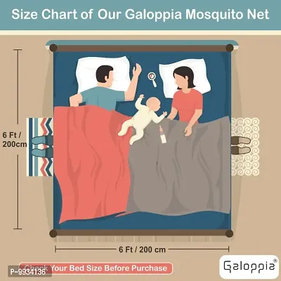 Galoppia Foldable Mosquito Net for Double Bed Str x (6ft to 6.9ft) Red-thumb2