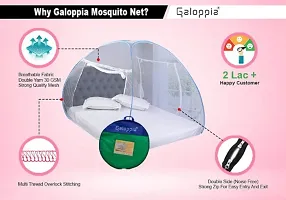 Galoppia Foldable Mosquito Net for Double Bed Str x (6ft to 6.9ft) Pink-thumb2