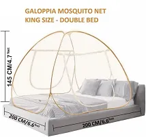 Galoppia Foldable Mosquito Net for Double Bed Str x (6ft to 6.9ft) Orange-thumb1