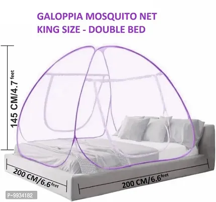 Galoppia Foldable Mosquito Net for Double Bed Str x (6ft to 6.9ft) Purple-thumb2