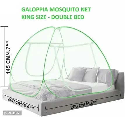 Galoppia Foldable Mosquito Net for Double Bed Str x (6ft to 6.9ft) Green-thumb2