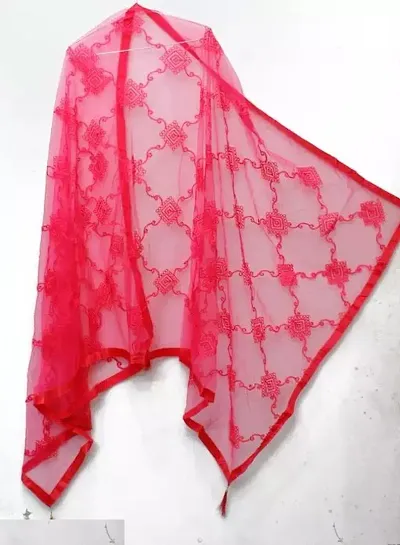 Stylish Net Embroidered Dupattas For Women
