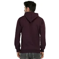 Leebonee Men's Printed Solid Fleece Hooded Sweatshirt-thumb3