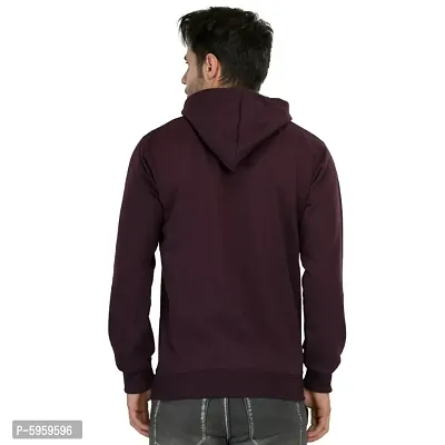 Leebonee Men's Printed Solid Fleece Hooded Sweatshirt-thumb4