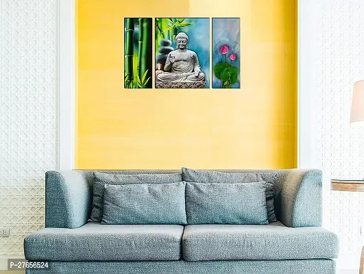 Set of 3-Piece Digital Modern Art Buddha Wall Painting Set B8 -Perfect for 12x18inch Home Decoration-thumb2