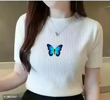 WHITE BUTTERFLY RIB TOP