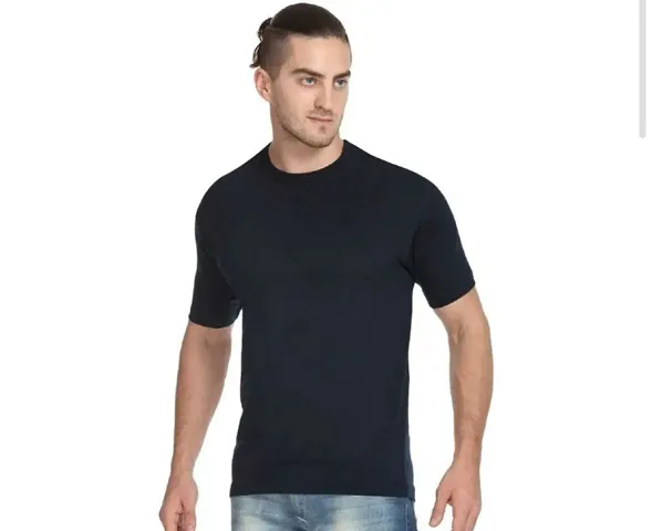 Polyester Half Sleeves Round Neck T-shirt