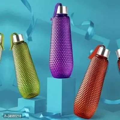 Plastic Fridge Water Bottle Set of 3 PCs Multicolor 1000ml