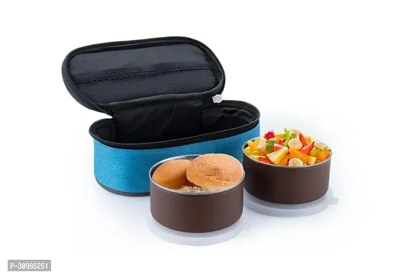 Stainless Steel 2 Container Lunch Box Capacity 600 mL-thumb0