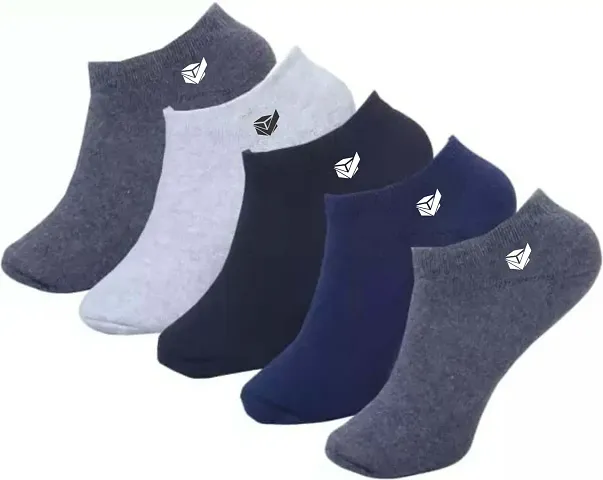 Trendy Fashionable Latest Multicolor Ankle Length Socks Pack of 5 For Men