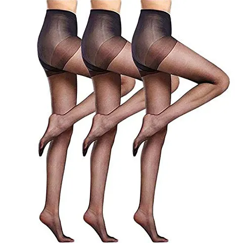 Stylish Blend Sheer Stockings For Women Pack Of 4