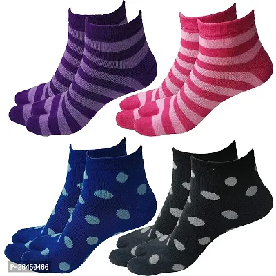 Classic Cotton Blend Socks For Women Pack Of 4-thumb0