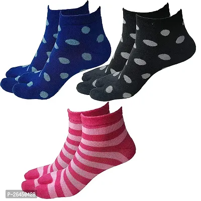 Classic Cotton Blend Socks For Women Pack Of 3