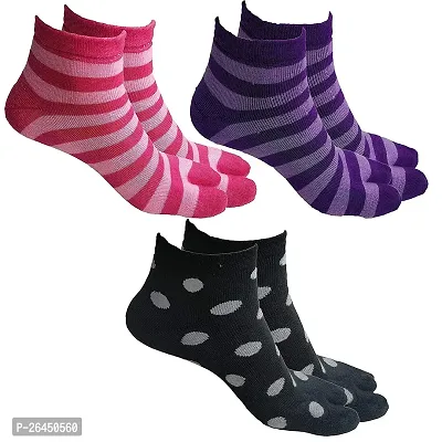 Classic Cotton Blend Socks For Women Pack Of 3