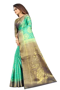 Woven Banarasi Cotton Silk Saree-thumb2