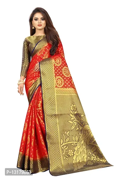 Woven Banarasi Cotton Silk Saree