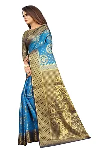 Woven Banarasi Cotton Silk Saree-thumb2