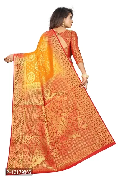 Woven Banarasi Cotton Silk Saree-thumb4