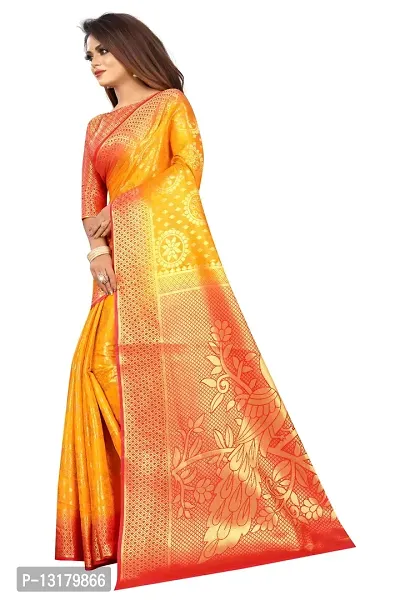 Woven Banarasi Cotton Silk Saree-thumb3