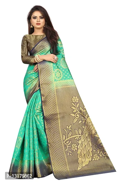 Woven Banarasi Cotton Silk Saree