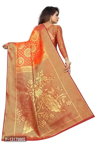 Woven Banarasi Cotton Silk Saree-thumb4