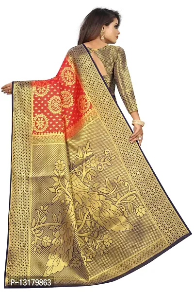 Woven Banarasi Cotton Silk Saree-thumb4