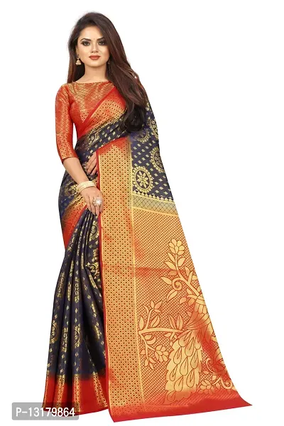 Woven Banarasi Cotton Silk Saree