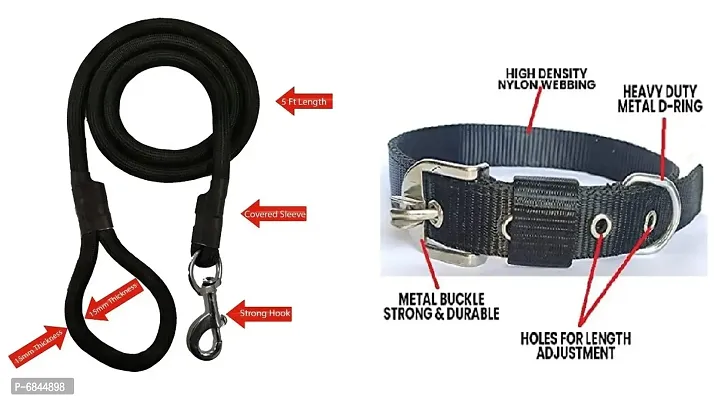 Dog Neck Collar Belts and Rope Set Waterproof for Medium Dogs-thumb0