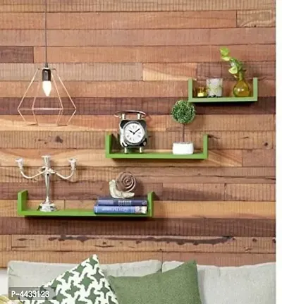 Stylish Wooden Wall Decorative Rack Shelves-thumb0