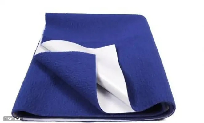 Comfortable Navy Blue Velvet Waterproof Baby Bed Protector Dry Sheet for New Born Babies-thumb0