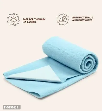 Comfortable Turquoise Velvet Waterproof Baby Bed Protector Dry Sheet for New Born Babies-thumb0