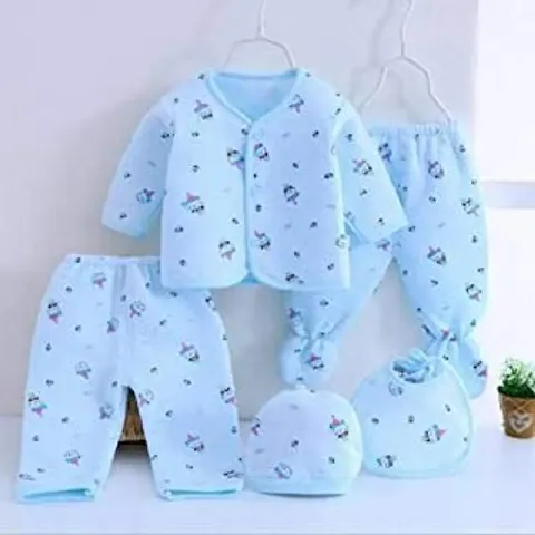 Assorted Infant Winter Wear Cotton 5Pcs Sets
