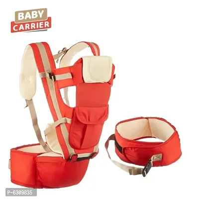 Red Baby Carrier 4 in 1 Position with Comfortable Head Support and Buckle Straps