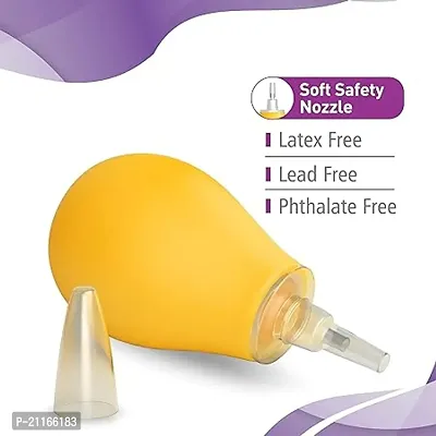 Baby Nasal Aspirator, Nose Cleaner, Vacuum Suction Tool, Immediate Relief from Blocked Baby Nose (Yellow)-thumb2