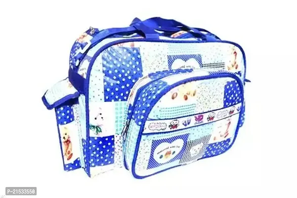 Mother's Bag/Baby Diaper Bag/Baby Accessories Bag/Baby Multipurpose Bag/ 1 Main Zip Compartment, 2 Side Tich Pocket (Shipper/Bottle Holder), 1 Front Zip Pocket, 1 Transparent back zip Pocket (LARGE)-thumb0