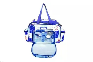 Mother's Bag/Baby Diaper Bag/Baby Accessories Bag/Baby Multipurpose Bag/ 1 Main Zip Compartment, 2 Side Tich Pocket (Shipper/Bottle Holder), 1 Front Zip Pocket, 1 Transparent back zip Pocket (LARGE)-thumb2